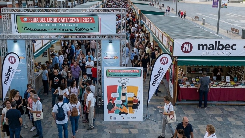 Malbec Ediciones lidera el gran despliegue literario de la Feria del Libro de Cartagena, la número 1 de la&nbsp;Región